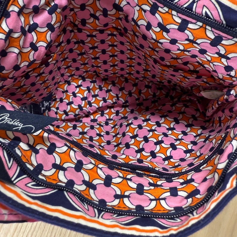 Vera Bradley Loves Me Tote Bag Purse Retired Pattern Pink, Orange